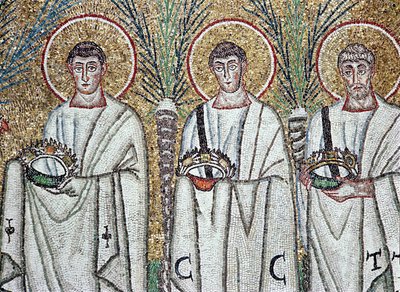 Procession of the Martyrs (detail) by Byzantine School
